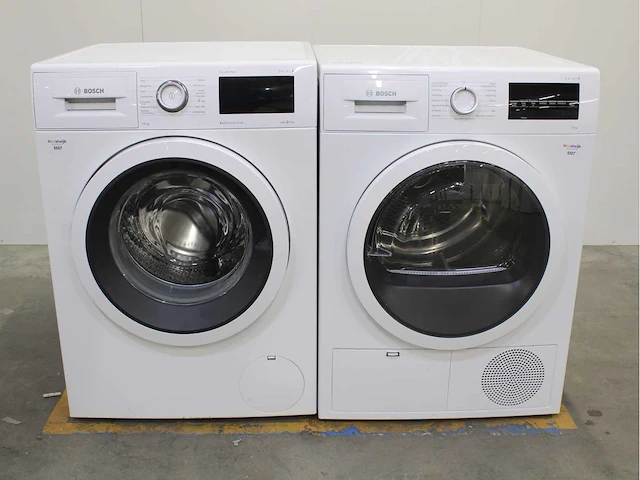Bosch serie|6 varioperfect ecosilence drive wasmachine & bosch serie|6 wasdroger - afbeelding 1 van  8