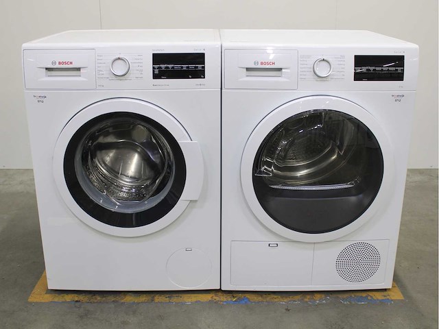 Bosch serie|6 varioperfect ecosilence drive wasmachine & bosch serie|6 wasdroger - afbeelding 1 van  8