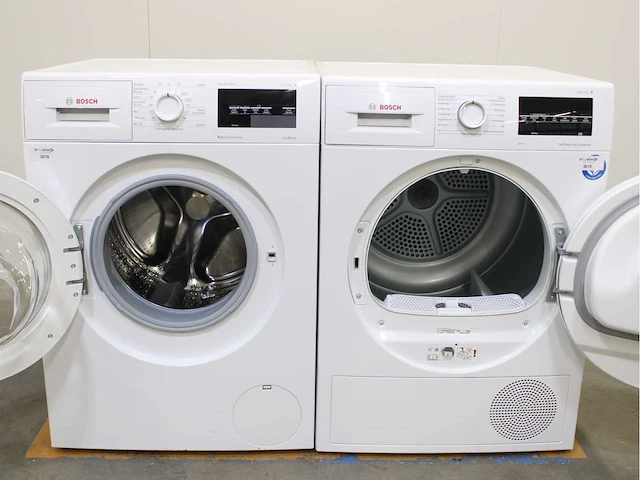 Bosch serie|6 varioperfect ecosilence drive wasmachines & bosch serie|6 selfcleaning condenser a+++ wasdrogers - afbeelding 1 van  8