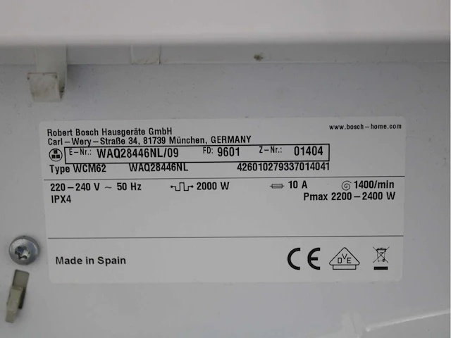 Bosch serie|6 varioperfect ecosilence drive wasmachines - afbeelding 4 van  6