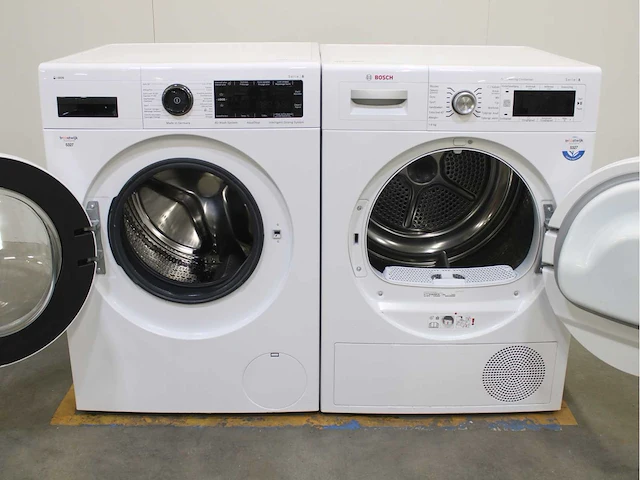 Bosch serie|8 i-dos 4d wash system aquastop wasmachine & bosch serie|8 selfcleaning condenser wasdroger - afbeelding 2 van  8