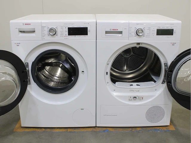 Bosch serie|8 i-dos wasmachine & bosch homeprofessional selfcleaning condenser wasdroger - afbeelding 1 van  8