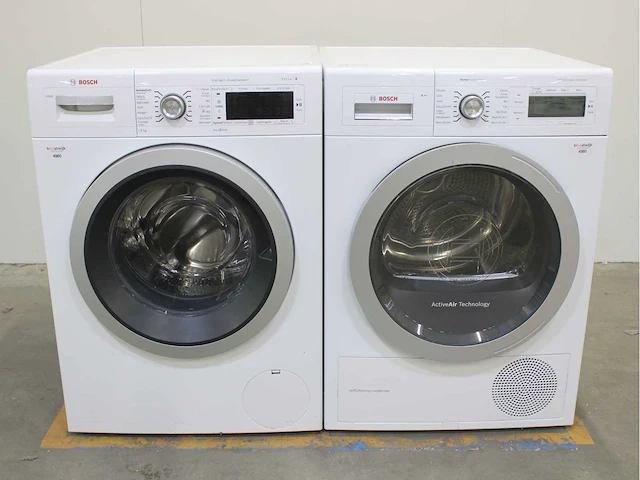 Bosch serie|8 i-dos wasmachine & bosch homeprofessional selfcleaning condenser wasdroger - afbeelding 1 van  8