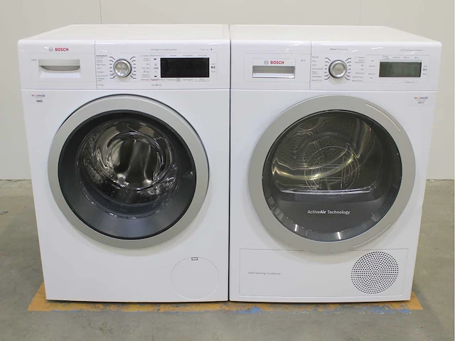 Bosch serie|8 i-dos wasmachine & bosch homeprofessional selfcleaning condenser wasdroger - afbeelding 1 van  8