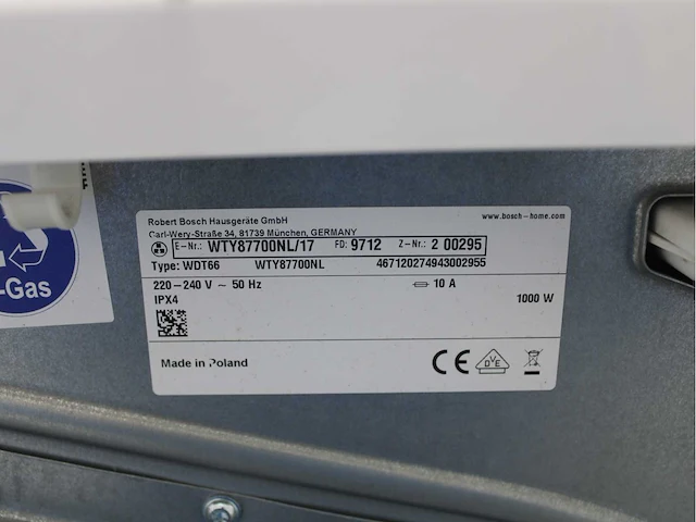 Bosch serie|8 i-dos wasmachine & bosch homeprofessional selfcleaning condenser wasdroger - afbeelding 8 van  8