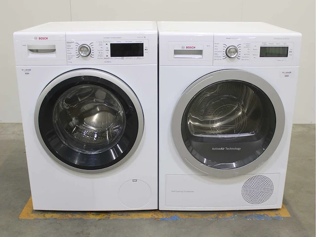 Bosch serie|8 i-dos wasmachine & bosch homeprofessional selfcleaning condenser wasdroger - afbeelding 1 van  8