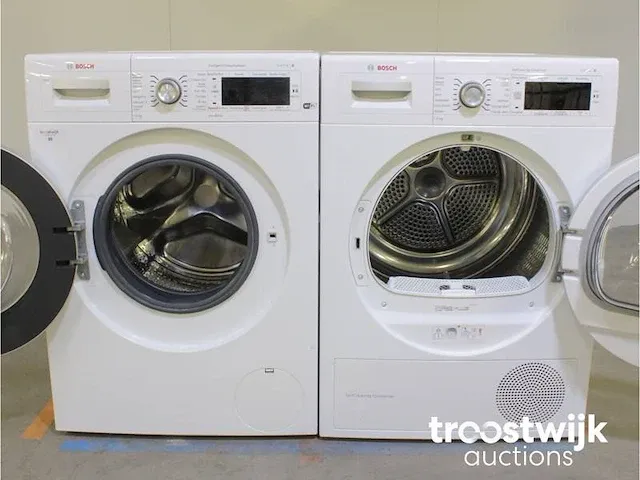 Bosch serie|8 i-dos wasmachine & bosch serie|8 selfcleaning condenser droger - afbeelding 2 van  8