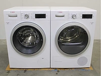 Bosch serie|8 i-dos wasmachine & bosch serie|8 selfcleaning condenser wasdroger - afbeelding 1 van  8