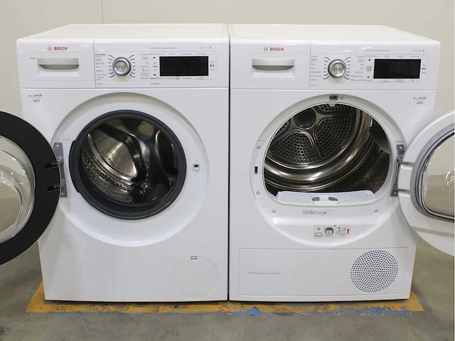 Bosch serie|8 i-dos wasmachine & bosch serie|8 selfcleaning condenser wasdroger - afbeelding 2 van  8