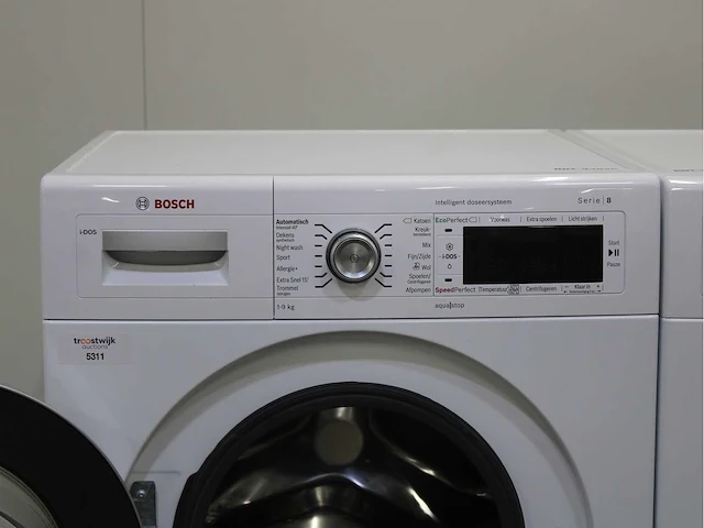 Bosch serie|8 i-dos wasmachine & bosch serie|8 selfcleaning condenser wasdroger - afbeelding 3 van  8