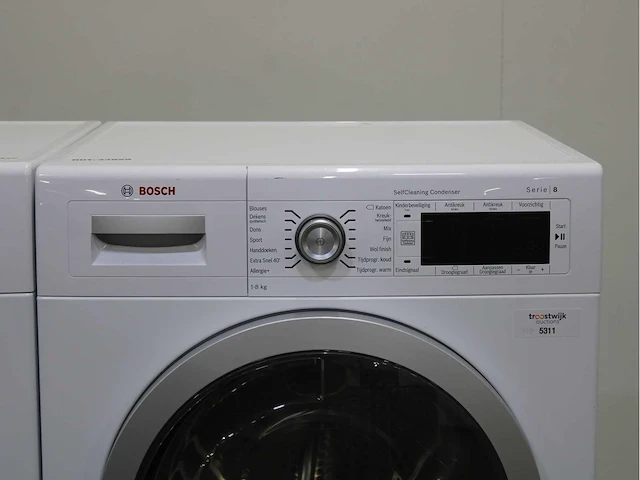 Bosch serie|8 i-dos wasmachine & bosch serie|8 selfcleaning condenser wasdroger - afbeelding 6 van  8