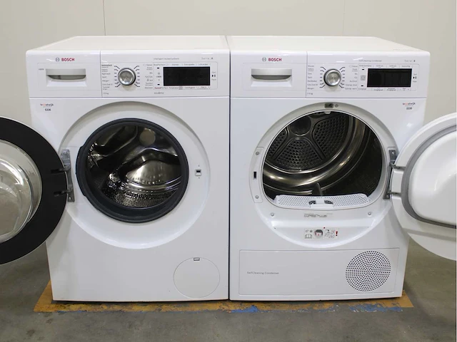 Bosch serie|8 i-dos wasmachine & bosch serie|8 selfcleaning condenser wasdroger - afbeelding 2 van  8
