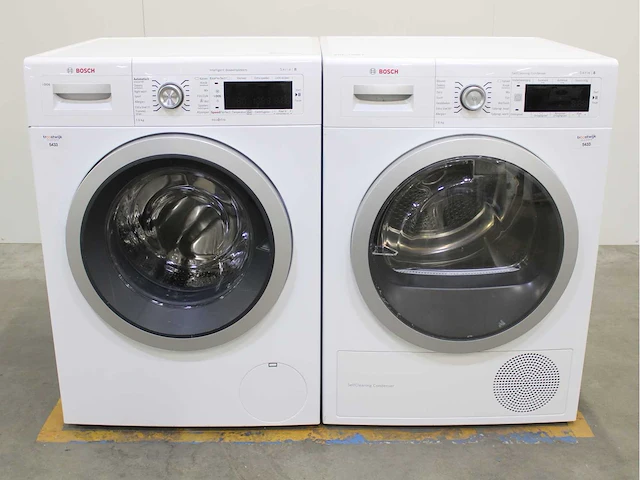 Bosch serie|8 i-dos wasmachine & bosch serie|8 selfcleaning condenser wasdroger - afbeelding 1 van  8