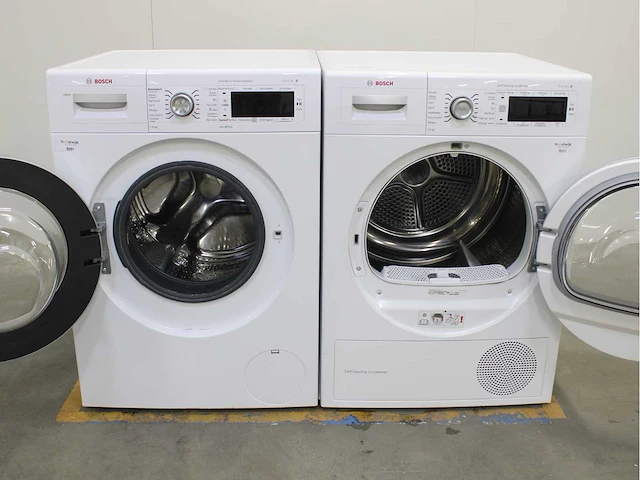 Bosch serie|8 i-dos wasmachine & bosch serie|8 selfcleaning condenser wasdroger - afbeelding 2 van  8