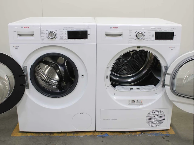 Bosch serie|8 i-dos wasmachine & bosch serie|8 selfcleaning condenser wasdroger - afbeelding 2 van  8