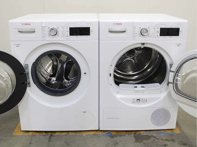 Bosch serie|8 i-dos wasmachine & bosch serie|8 selfcleaning condenser wasdroger - afbeelding 2 van  8