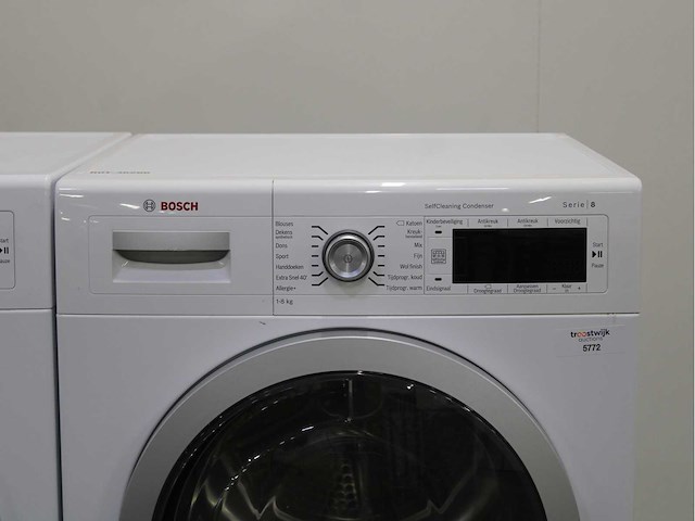 Bosch serie|8 i-dos wasmachine & bosch serie|8 selfcleaning condenser wasdroger - afbeelding 6 van  8