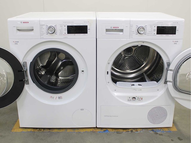 Bosch serie|8 i-dos wasmachine & bosch serie|8 selfcleaning condenser wasdroger - afbeelding 2 van  8