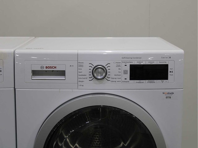 Bosch serie|8 i-dos wasmachine & bosch serie|8 selfcleaning condenser wasdroger - afbeelding 6 van  8