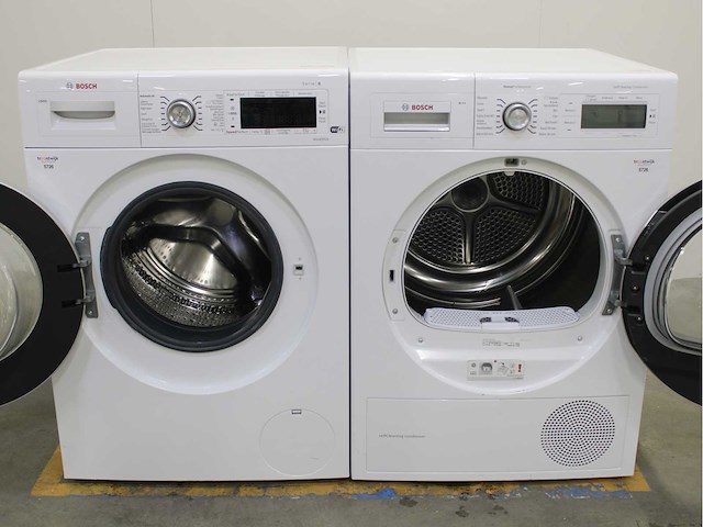 Bosch serie|8 i-dos wifi wasmachine & bosch homeprofessional selfcleaning condenser wasdroger - afbeelding 2 van  8