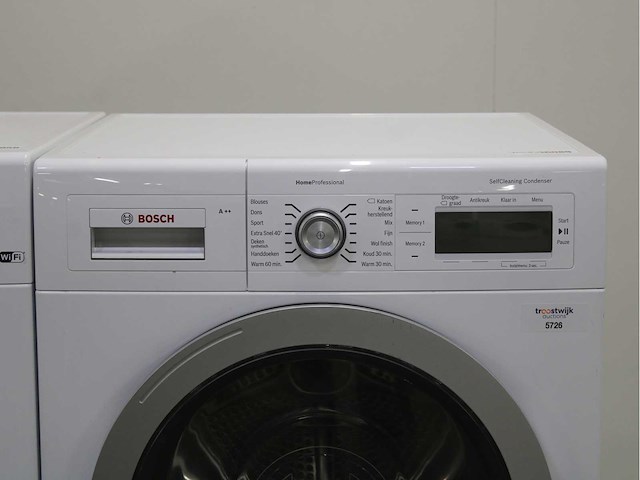 Bosch serie|8 i-dos wifi wasmachine & bosch homeprofessional selfcleaning condenser wasdroger - afbeelding 6 van  8