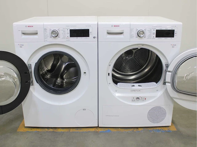 Bosch serie|8 i-dos wifi wasmachine & bosch serie|8 selfcleaning condenser wasdroger - afbeelding 2 van  8