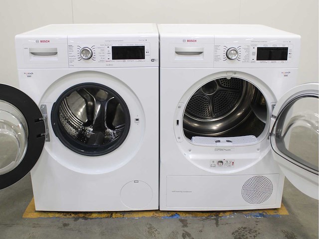 Bosch serie|8 i-dos wifi wasmachine & bosch serie|8 selfcleaning condenser wasdroger - afbeelding 2 van  8