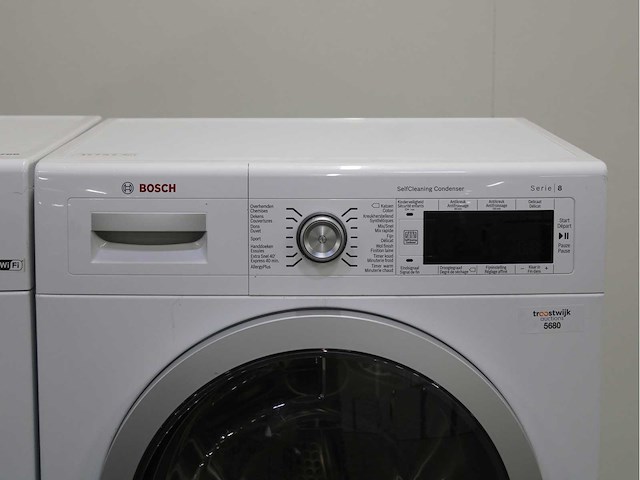 Bosch serie|8 i-dos wifi wasmachine & bosch serie|8 selfcleaning condenser wasdroger - afbeelding 6 van  8
