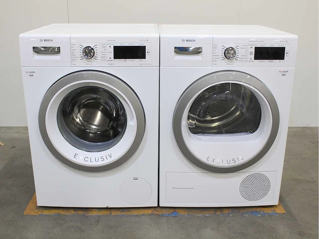 Bosch serie|8 varioperfect exclusiv wasmachine & bosch serie|8 selfcleaning condenser exclusiv wasdroger - afbeelding 1 van  8