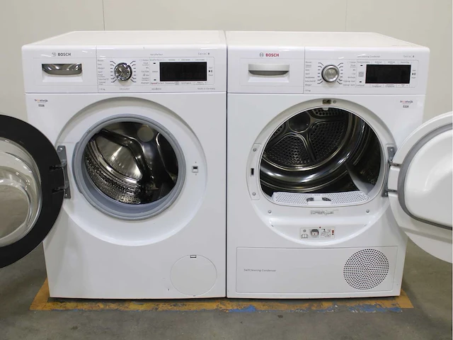 Bosch serie|8 varioperfect exclusiv wasmachine & bosch serie|8 selfcleaning condenser wasdroger - afbeelding 2 van  8