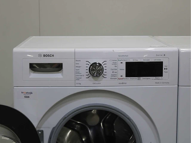 Bosch serie|8 varioperfect exclusiv wasmachine & bosch serie|8 selfcleaning condenser wasdroger - afbeelding 3 van  8