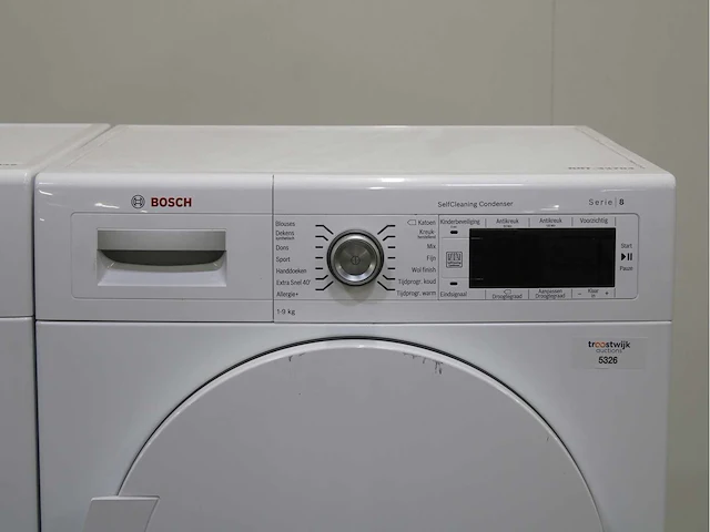 Bosch serie|8 varioperfect exclusiv wasmachine & bosch serie|8 selfcleaning condenser wasdroger - afbeelding 6 van  8