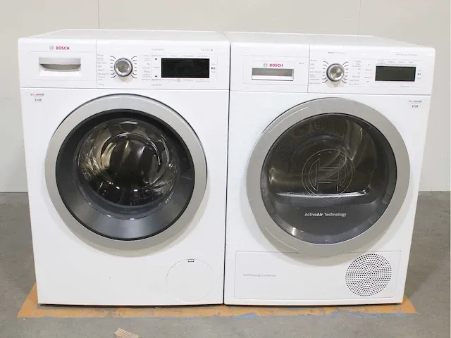 Bosch serie|8 varioperfect wasmachine & bosch homeprofessional selfcleaning condenser a++ droger - afbeelding 1 van  8