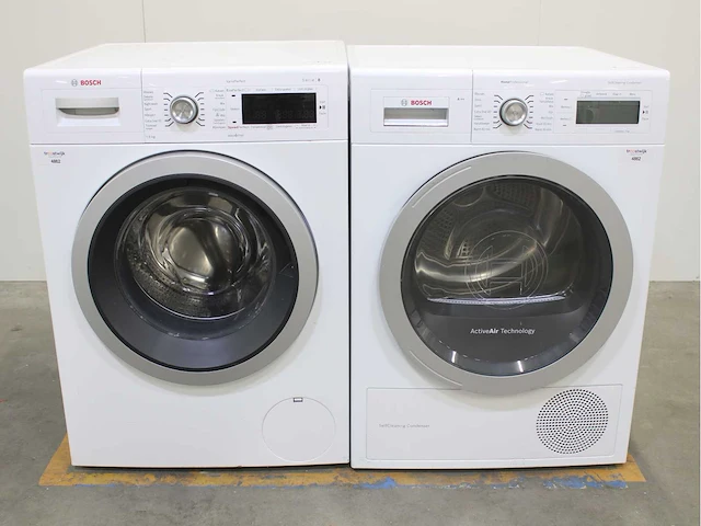 Bosch serie|8 varioperfect wasmachine & bosch homeprofessional selfcleaning condenser wasdroger - afbeelding 1 van  7