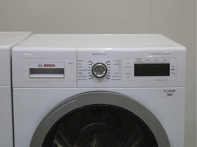 Bosch serie|8 varioperfect wasmachine & bosch homeprofessional selfcleaning condenser wasdroger - afbeelding 5 van  7