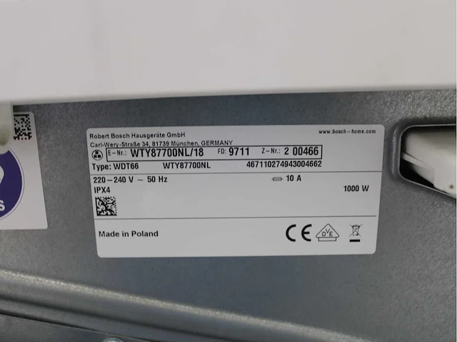 Bosch serie|8 varioperfect wasmachine & bosch homeprofessional selfcleaning condenser wasdroger - afbeelding 7 van  7