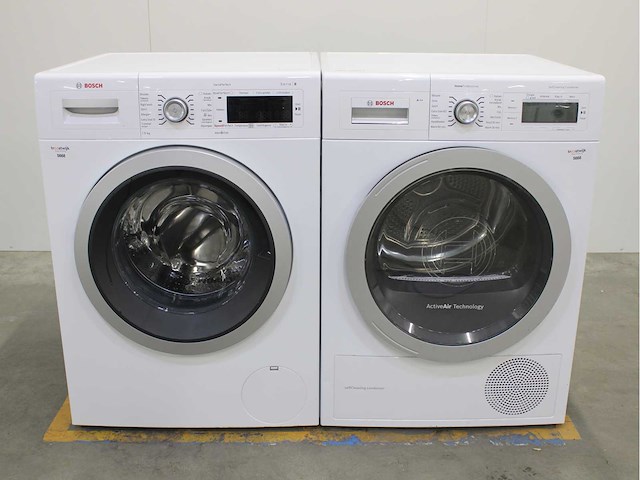 Bosch serie|8 varioperfect wasmachine & bosch homeprofessional selfcleaning condenser wasdroger - afbeelding 1 van  8