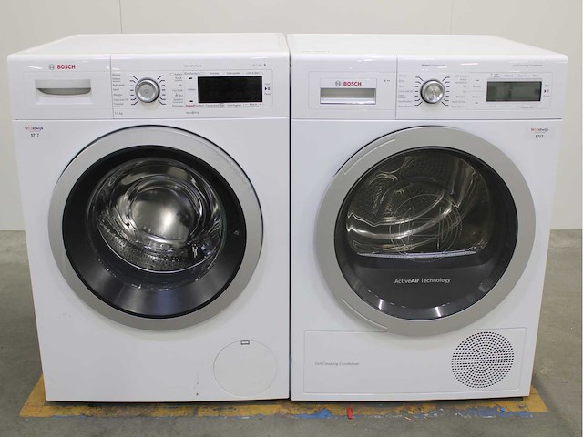 Bosch serie|8 varioperfect wasmachine & bosch homeprofessional selfcleaning condenser wasdroger - afbeelding 1 van  8