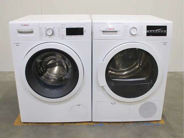 Bosch serie|8 varioperfect wasmachine & bosch serie|6 wasdroger - afbeelding 1 van  8