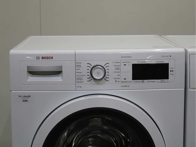 Bosch serie|8 varioperfect wasmachine & bosch serie|6 wasdroger - afbeelding 3 van  8