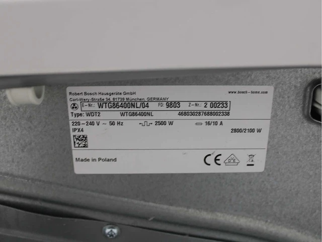 Bosch serie|8 varioperfect wasmachine & bosch serie|6 wasdroger - afbeelding 8 van  8