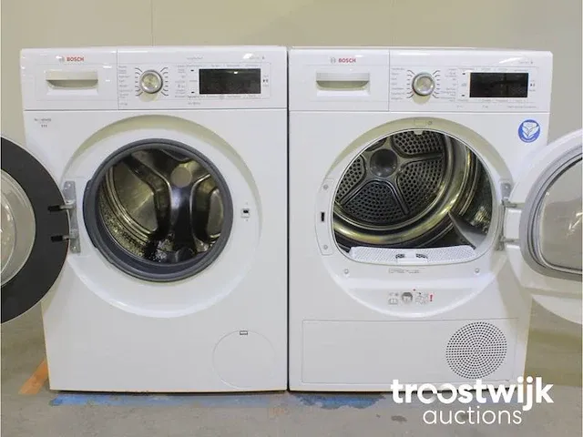 Bosch serie|8 varioperfect wasmachine & bosch serie|8 selfcleaning condenser droger - afbeelding 2 van  8