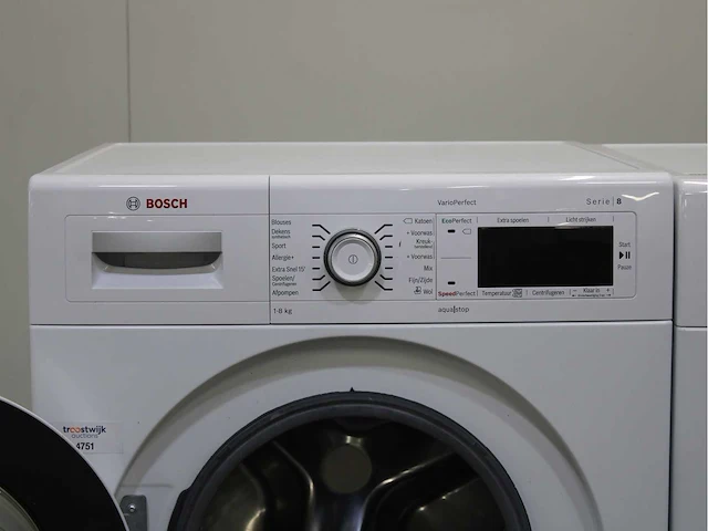 Bosch serie|8 varioperfect wasmachine & bosch serie|8 selfcleaning condenser wasdroger - afbeelding 3 van  8