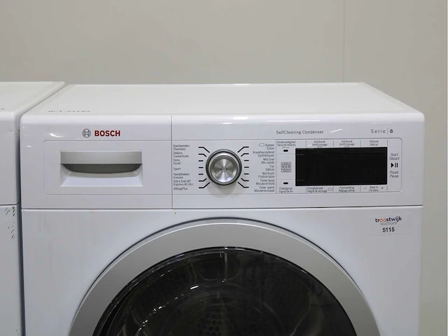 Bosch serie|8 varioperfect wasmachine & bosch serie|8 selfcleaning condenser wasdroger - afbeelding 6 van  8