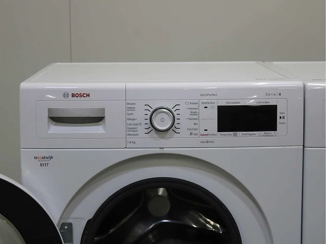 Bosch serie|8 varioperfect wasmachine & bosch serie|8 selfcleaning condenser wasdroger - afbeelding 3 van  8
