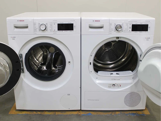 Bosch serie|8 varioperfect wasmachine & bosch serie|8 selfcleaning condenser wasdroger - afbeelding 2 van  8