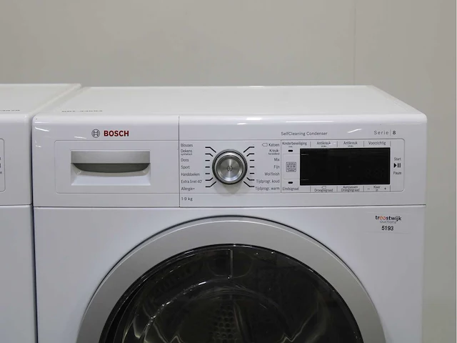 Bosch serie|8 varioperfect wasmachine & bosch serie|8 selfcleaning condenser wasdroger - afbeelding 6 van  8