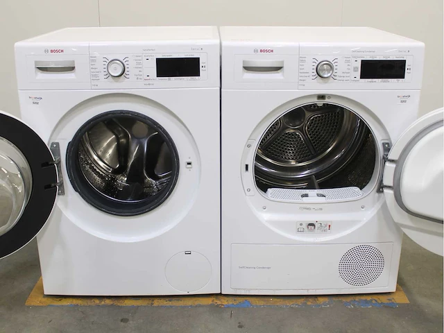 Bosch serie|8 varioperfect wasmachine & bosch serie|8 selfcleaning condenser wasdroger - afbeelding 2 van  8