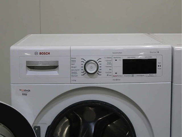 Bosch serie|8 varioperfect wasmachine & bosch serie|8 selfcleaning condenser wasdroger - afbeelding 3 van  8