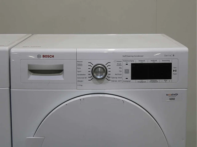 Bosch serie|8 varioperfect wasmachine & bosch serie|8 selfcleaning condenser wasdroger - afbeelding 6 van  8